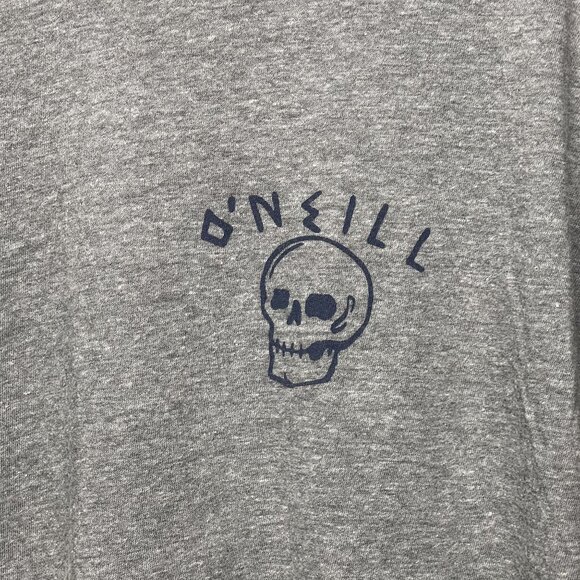 ONeill Skull Graphic Tee Gray XX-Large Standard Fit Cotton Blend Mens Casual Sur - Picture 2 of 6